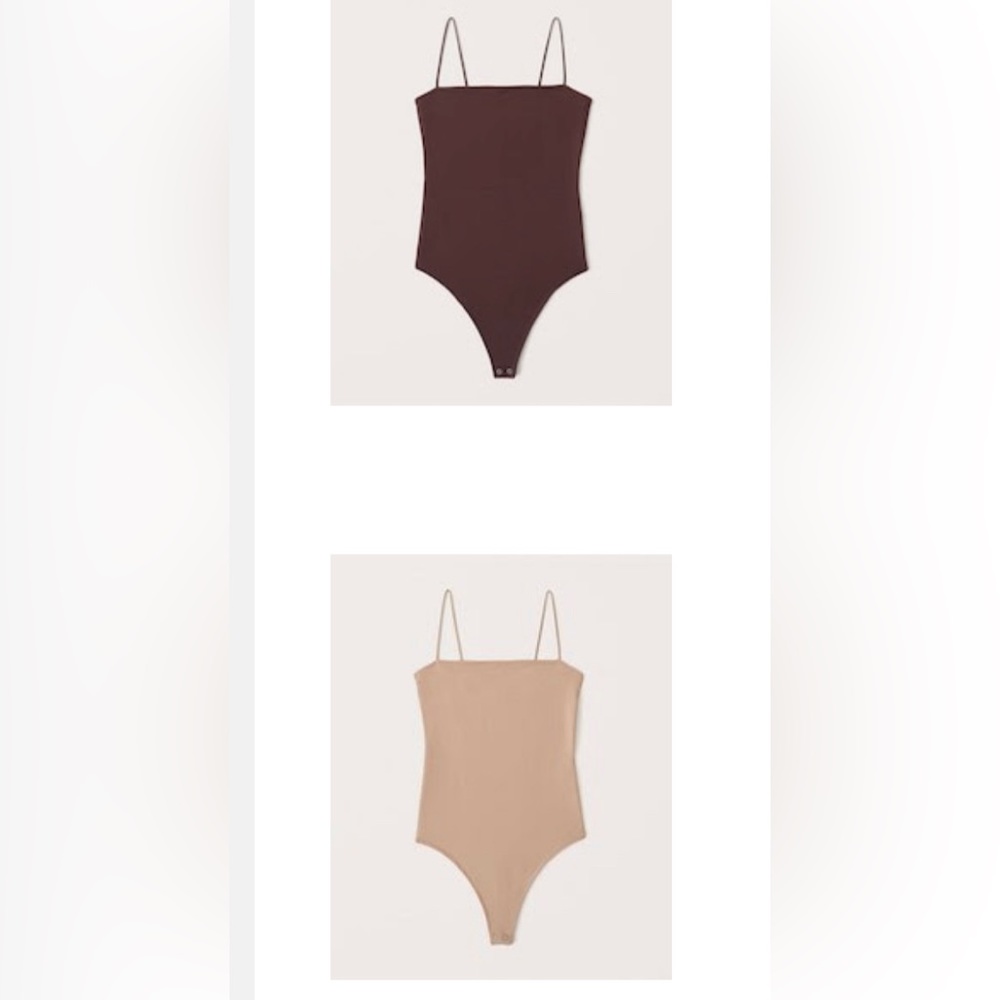 Abercrombie | Brown Cami Bodysuit size XS lot of two